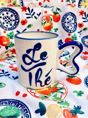 Anthro ❉ Harlie Brown Studio Le Thé Belle Journée Stoneware Ceramic Coffee Mug